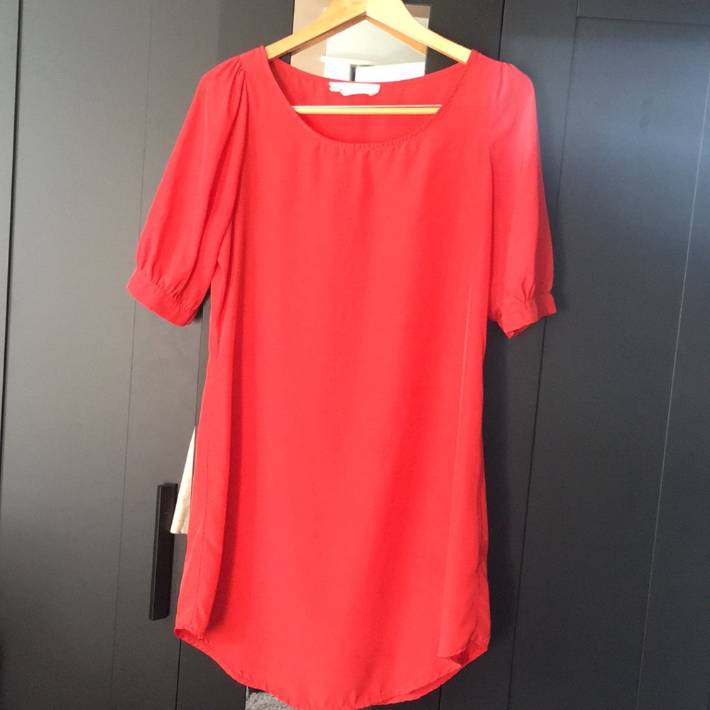 ShopHopes Coral Chiffon Dress